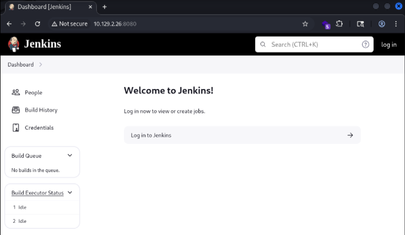 Home page di Jenkins