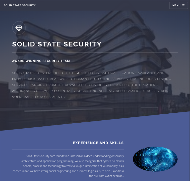 Home page Solid State Security